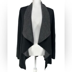 BLACK & GRAY / Sweater Drape Cardigan / Medium (Estimated)